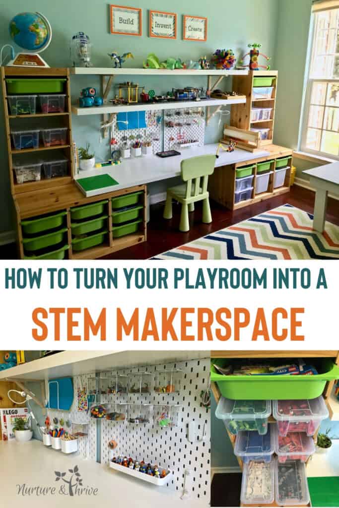 Makerspace playroom for kids