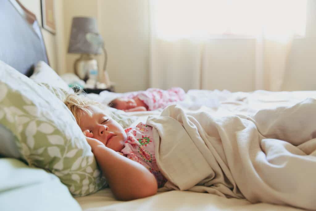 Child sleeping. A proven bedtime routine for kids